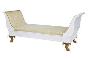 EARLY 20TH CENTURY EMPIRE REVIVAL PAINTED SCANDINAVIAN DAY BED