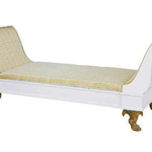 EARLY 20TH CENTURY EMPIRE REVIVAL PAINTED SCANDINAVIAN DAY BED