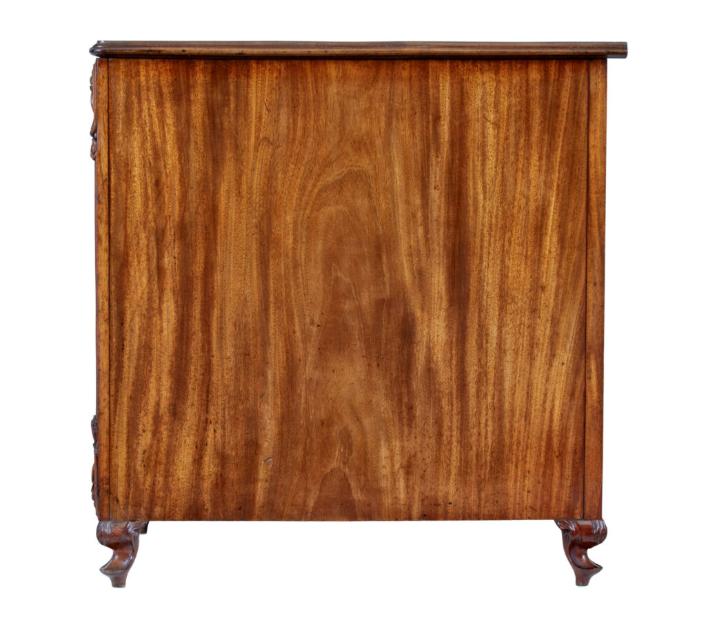 Rare 19th Century Carved Mahogany Swedish Pedestal Desk — image 6