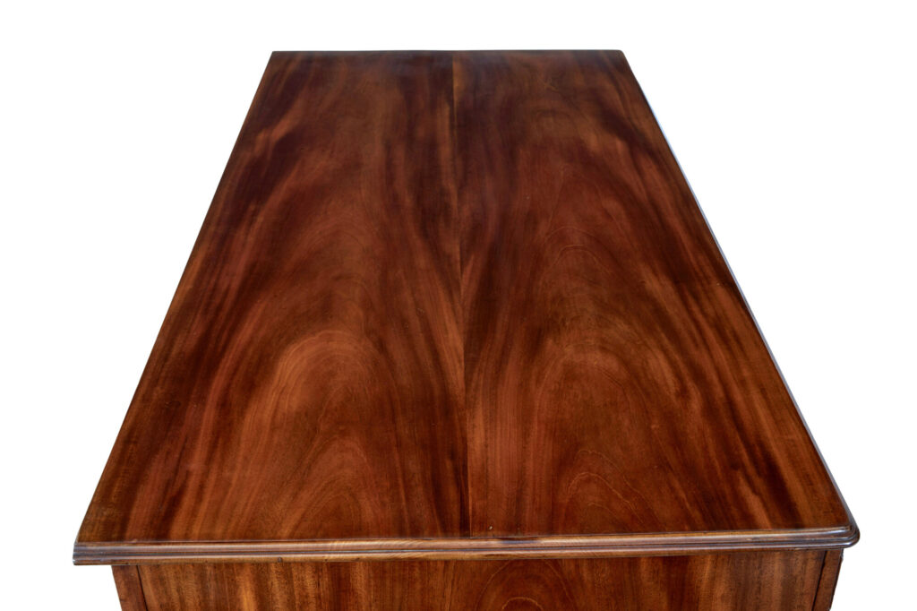 Rare 19th Century Carved Mahogany Swedish Pedestal Desk — image 4