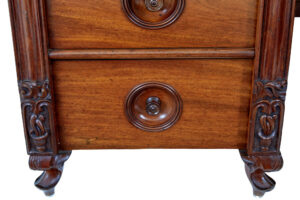 Rare 19th Century Carved Mahogany Swedish Pedestal Desk — thumbnail 2