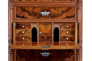 19th Century Burr Walnut Secretaire Tall Chest of Drawers — thumbnail 7