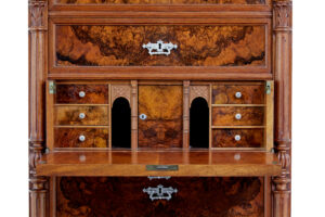19th Century Burr Walnut Secretaire Tall Chest of Drawers — thumbnail 6