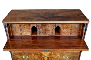 19th Century Burr Walnut Secretaire Chest of Drawers — thumbnail 3
