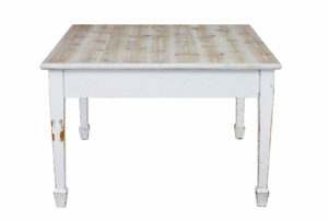 Large Swedish 19th Century Painted Pine Kitchen Table — thumbnail 8