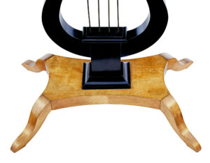 19th Century Inlaid Birch Lyre Form Occasional Table — thumbnail 2