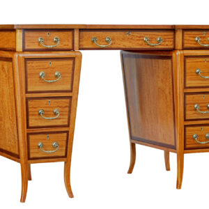 EARLY 20TH CENTURY SATINWOOD SHERATON REVIVAL DESK