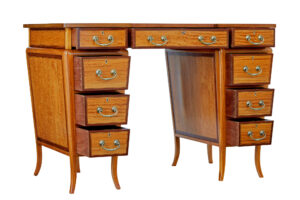 Early 20th Century Satinwood Sheraton Revival Desk — thumbnail 9