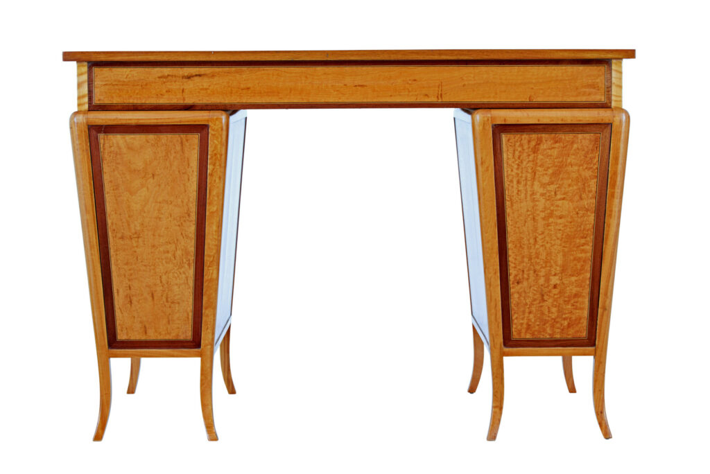 Early 20th Century Satinwood Sheraton Revival Desk — image 6