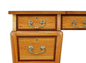 Early 20th Century Satinwood Sheraton Revival Desk — thumbnail 4