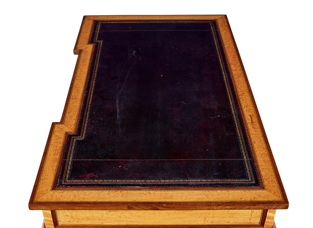Early 20th Century Satinwood Sheraton Revival Desk — image 3
