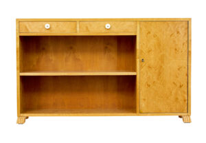 Mid Century Swedish Birch Low Open Bookcase — thumbnail 9