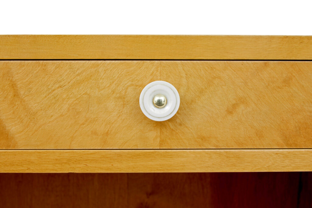 Mid Century Swedish Birch Low Open Bookcase — image 4