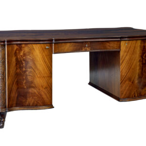 MID 20TH CENTURY CARVED MAHOGANY SWEDISH DESK