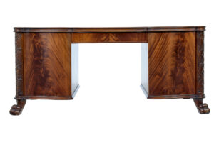 Mid 20th Century Carved Mahogany Swedish Desk — thumbnail 9