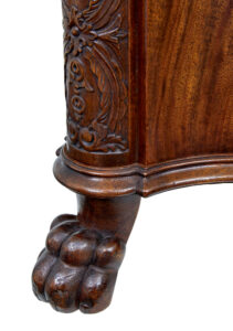 Mid 20th Century Carved Mahogany Swedish Desk — thumbnail 7