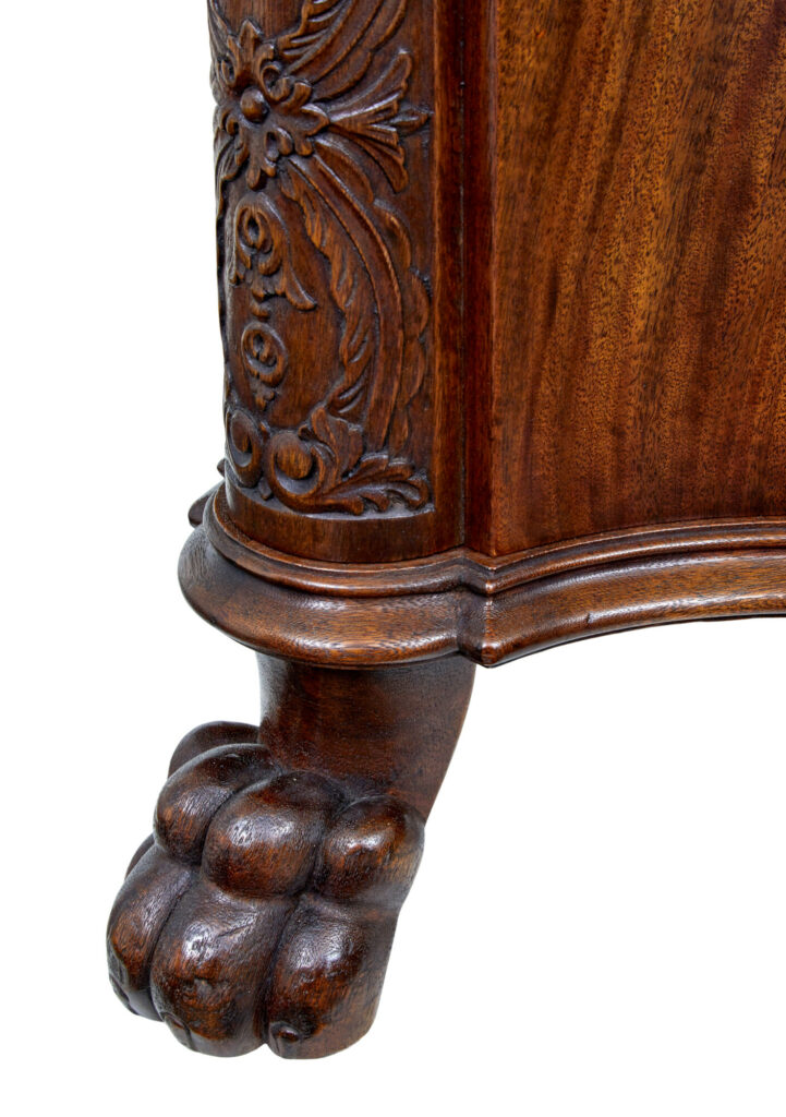 Mid 20th Century Carved Mahogany Swedish Desk — image 7