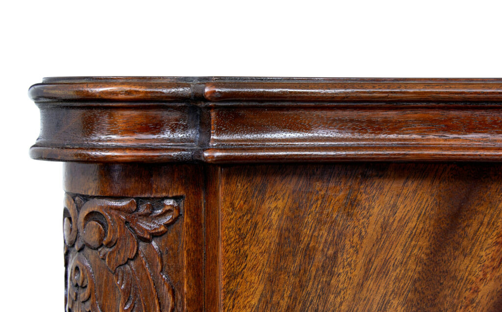 Mid 20th Century Carved Mahogany Swedish Desk — image 6