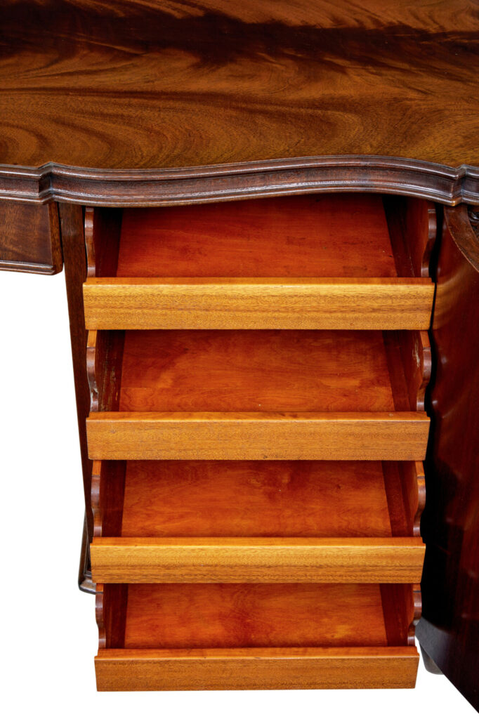 Mid 20th Century Carved Mahogany Swedish Desk — image 3
