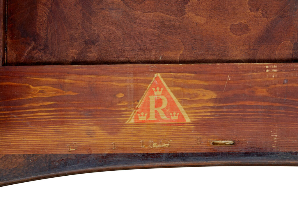 Mid 20th Century Carved Mahogany Swedish Desk — image 2