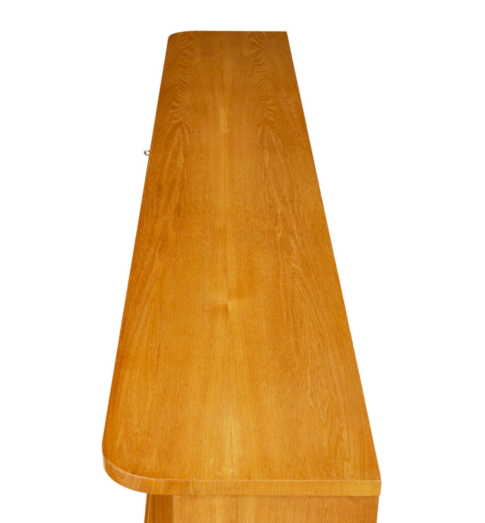 Swedish Mid Century Elm Low Open Bookcase — image 4