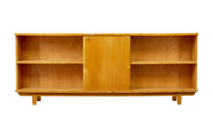 SWEDISH MID CENTURY ELM LOW OPEN BOOKCASE
