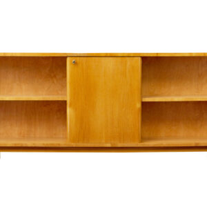 SWEDISH MID CENTURY ELM LOW OPEN BOOKCASE