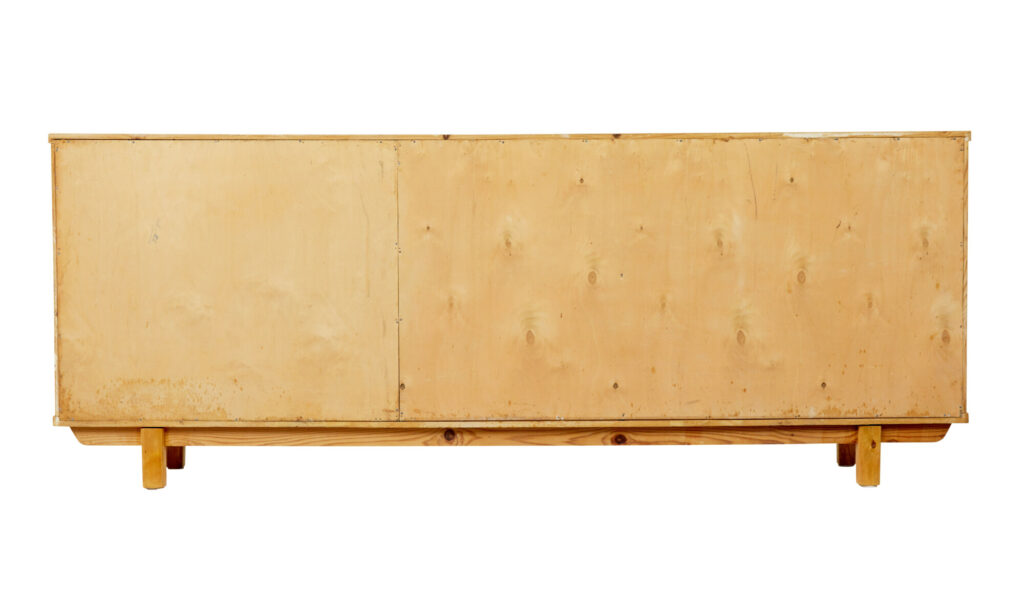 Swedish Mid Century Elm Low Open Bookcase — image 7