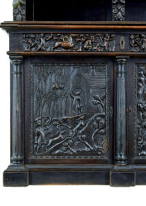 Large 19th Century Flemish Carved Oak Cabinet — thumbnail 5