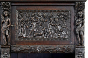 Large 19th Century Flemish Carved Oak Cabinet — thumbnail 3