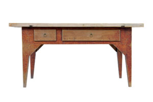 Mid 19th Century Rustic Hand Painted Pine Kitchen Table — thumbnail 7