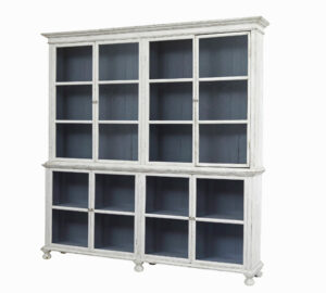 19TH CENTURY HAND PAINTED GLAZED CABINET