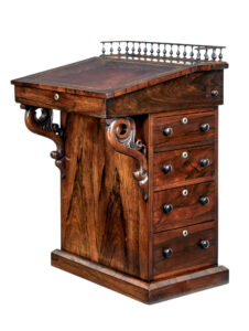 EARLY 19TH CENTURY REGENCY DAVENPORT WRITING DESK