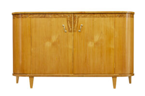 MID CENTURY SWEDISH INLAID ELM SIDEBOARD