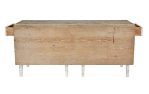 19th Century Pine Drop Leaf Kitchen Table of Large Proportions — thumbnail 9