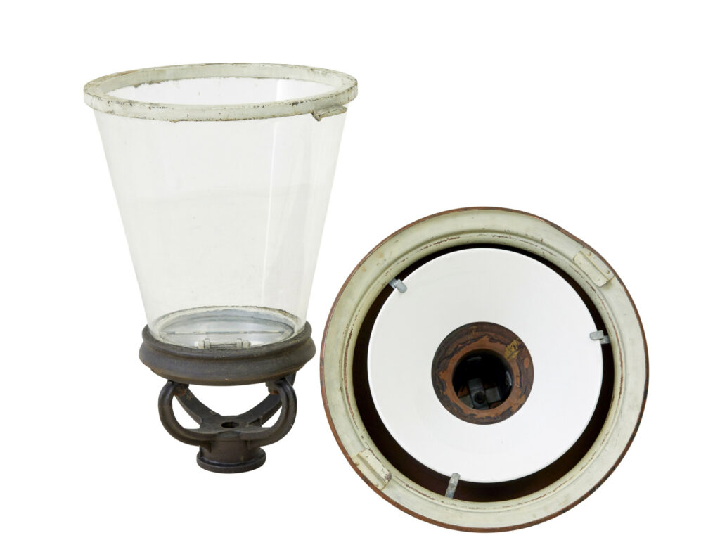19th Century French Large Copper and Glass Lantern — image 6