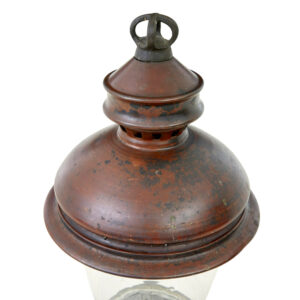 19th Century French Large Copper and Glass Lantern — thumbnail 4