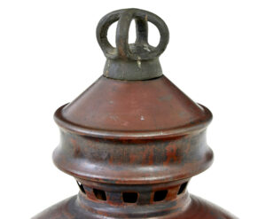 19th Century French Large Copper and Glass Lantern — thumbnail 2