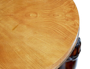 Art Deco Birch and Elm Circular Coffee Table — thumbnail 5
