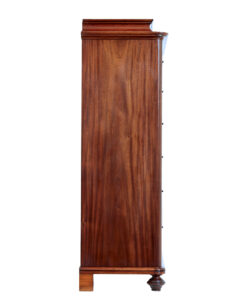 19th Century Flame Mahogany Tall Chest of Drawers — thumbnail 2