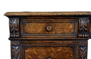 Victorian Late 19th Century Carved Oak Pedestal Desk — thumbnail 11