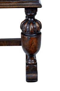 Victorian Late 19th Century Carved Oak Pedestal Desk — thumbnail 10