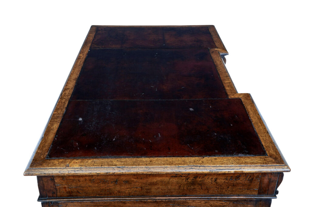 Victorian Late 19th Century Carved Oak Pedestal Desk — image 9