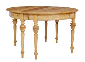 PAIR OF SWEDISH 19TH CENTURY PINE DEMI LUNE OCCASIONAL TABLES