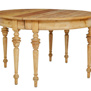 PAIR OF SWEDISH 19TH CENTURY PINE DEMI LUNE OCCASIONAL TABLES