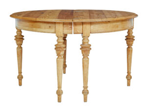Pair of Swedish 19th Century Pine Demi Lune Occasional Tables — thumbnail 8