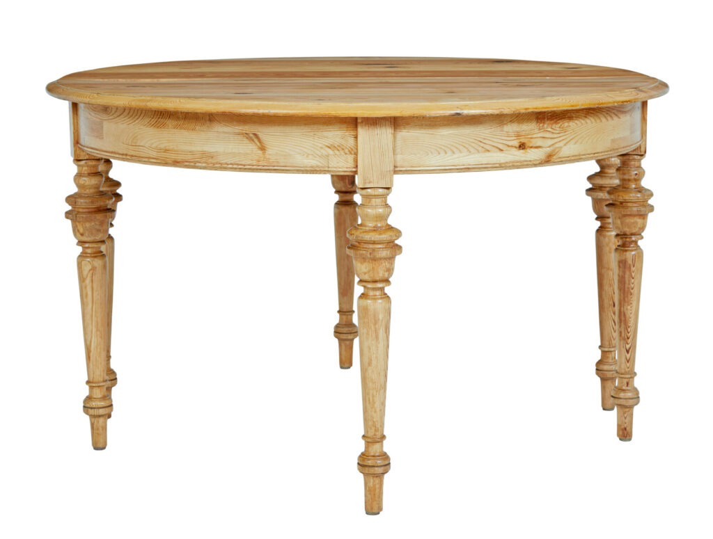 Pair of Swedish 19th Century Pine Demi Lune Occasional Tables — image 6