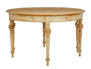 Pair of Swedish 19th Century Pine Demi Lune Occasional Tables — thumbnail 6