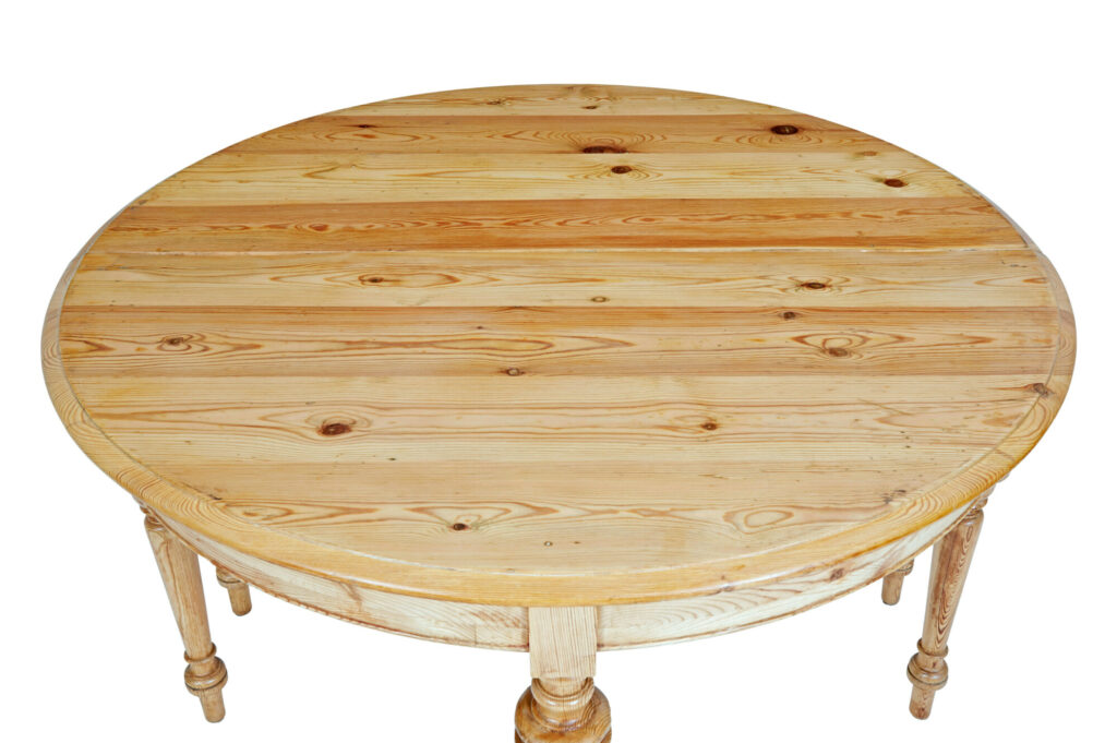 Pair of Swedish 19th Century Pine Demi Lune Occasional Tables — image 4