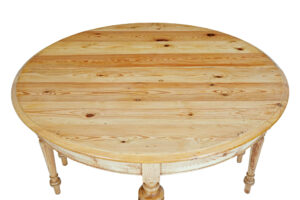 Pair of Swedish 19th Century Pine Demi Lune Occasional Tables — thumbnail 4